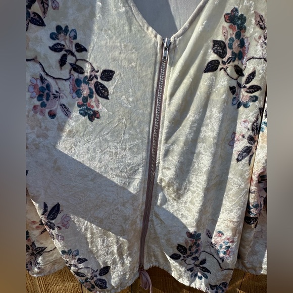 Maurices floral zip up kimono jacket - Picture 6 of 8